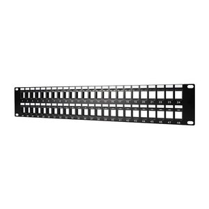 Vanco 820048 Keystone Patch Panel, Compatible with Leviton-ICC-Allen Tel, 48-Port