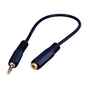 Evolution EV-35MST Cable 3.5mm Stereo Plug to 3.5mm Mono Jack, 10"