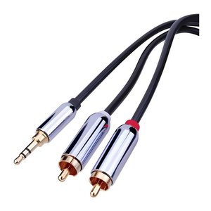 Vanco PRCA35MM03 Premium 3.5mm to Dual RCA Stereo Cables, 3'