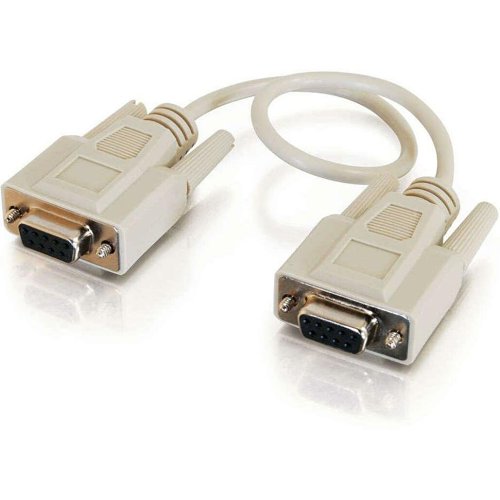 C2G CG03046 DB9 F/F Serial RS232 Null Modem Cable, 15' (4.6m), Beige