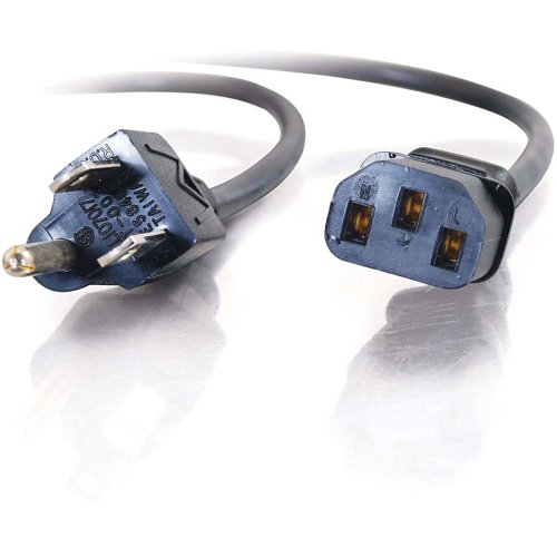 C2G CG03131 14 AWG Premium Universal Power Cord, NEMA 5-15P to IEC320C13, TAA Compliant, 6' (1.8m)