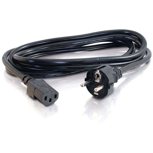 C2G CG03138 14 AWG European Power Cord, CEE7/7 to IEC320C13, TAA Compliant, 8.2' (2.5m)