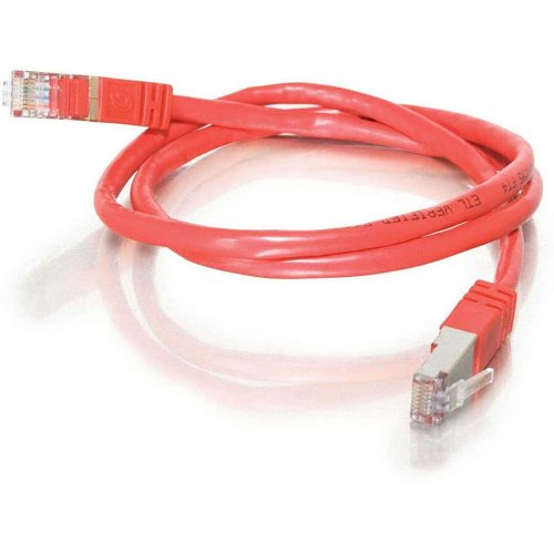 C2G CG27247 CAT5e Snagless Shielded (STP) Ethernet Network Patch Cable, 5' (1.5m), Red