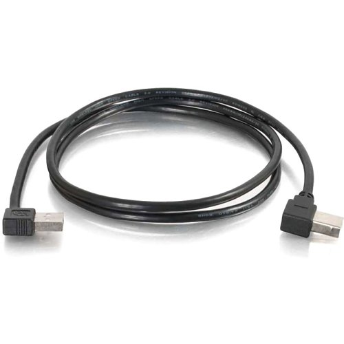 C2G CG28112 USB 2.0 Right Angle A/B Cable, 16.4' (5m), Black