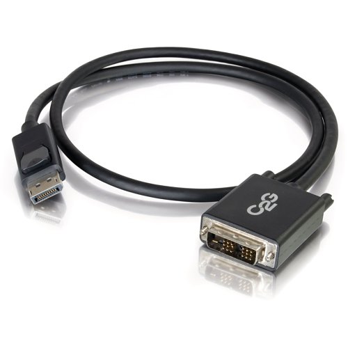 C2G CG54328 DisplayPort Male to Single Link DVI-D Male Adapter Cable, 3' (0.9m), Black