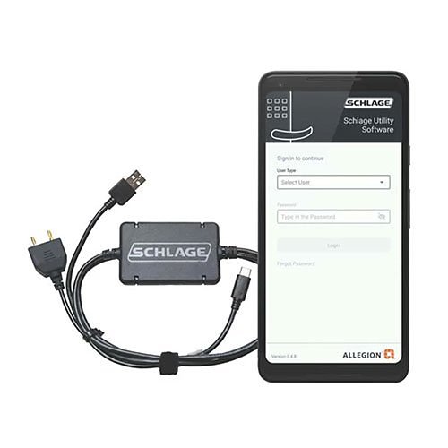 Schlage 47282796-SUS-A-KIT Schlage Utility Software (SUS) Mobile App for Android Devices, Includes USB & 2-Pin Android Cable