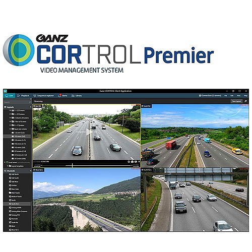 Ganz ZNS-Premier9 CORTROL Premier Video Management System, 9-Channel License
