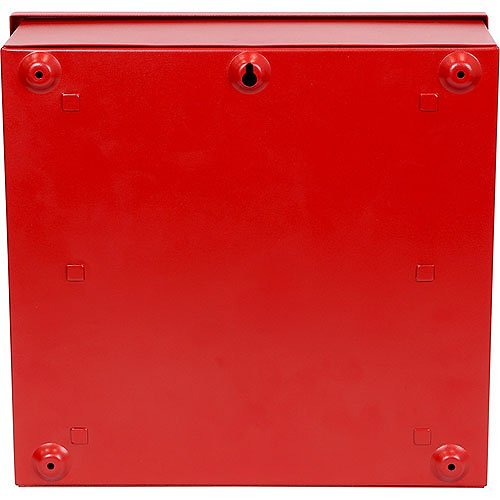 STI EM1212DOC Red Metal System Record Documents Enclosure, Thumb Lock, 12" x 12" x 4"