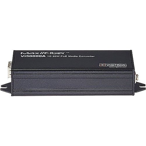 Vigitron VI50000A MaxiiFiber 1-Port 60W PoE 1G Ethernet Fiber Media Converter