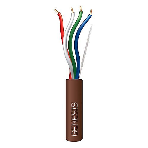Genesis 47120907 18/4 Solid General Purpose Thermostat Cable, 250' (76.2m) Speed Bag, Brown
