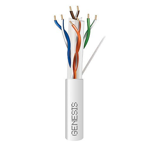 Genesis 51022101 CAT6 Plus Cable, 23/4 Solid BC, U, UTP, CMP, FT6, 1000' (304.8m) REELEX Pull Box, White