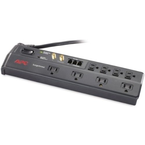 APC P8VT3 Home Office SurgeArrest 8 Outlet with Phone (Splitter) and Coax Protection, 120V