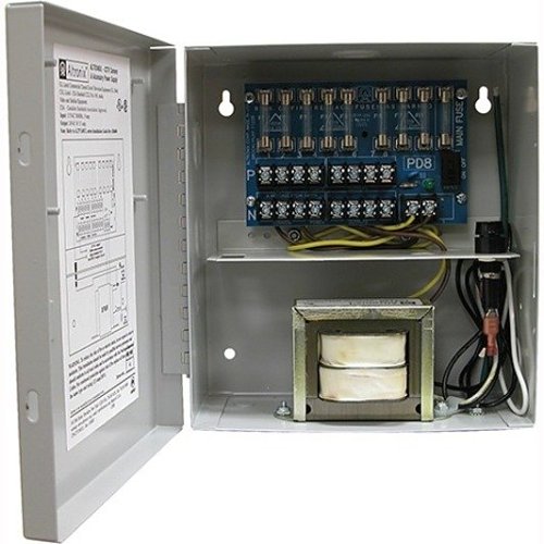 Altronix ALTV248UL CCTV Power Supply, 8 Fused Outputs, 24/28VAC at 3.5A, 115VAC, BC100 Enclosure