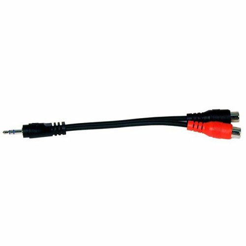 Comprehensive MP/2PJ-CS Stereo 3.5mm Mini Male to Two RCA Female Y-Cable, 6"