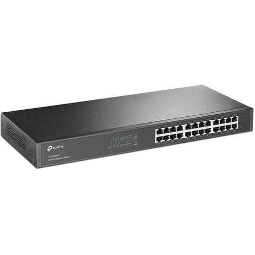 TP-Link TL-SG1024 24-Port Gigabit Rackmount Switch, 19" Rack-Mountable Steel Case