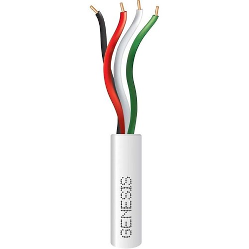 Genesis 11035801 22/4 Solid General Purpose Cable, CM, CL2, Sunlight Resistant, 500' (152.4m) Speed Bag, White