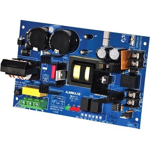 Altronix AL600ULXB Power Supply/Charger, Single Class 2 Output, 12/24VDC at 6A, Board