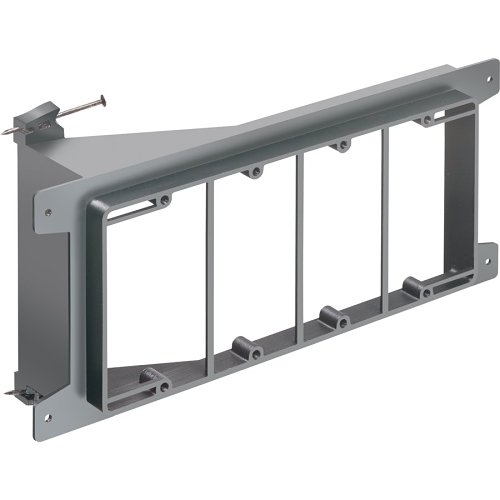 Arlington LVN4 4-Gang, Nail On Low Voltage Mounting Brackets for New Construction, Black