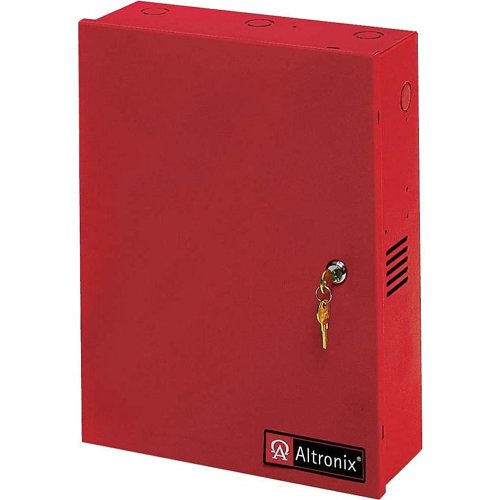Altronix AL1024ULXPD8R Power Supply Charger, 8 Fused Outputs, 24VDC at 10A, 115VAC, Red BC400 Enclosure