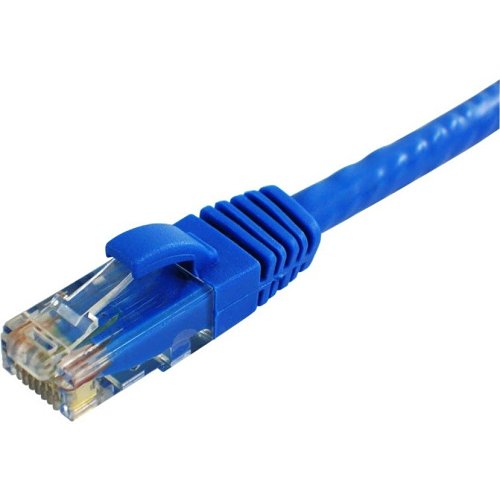 Lynn Electronics CAT6-07-BLB Optilink Cat6 UTP Stranded with Molded Boots Patch Cable, Blue, 7'