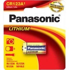 Panasonic CR-123APA/1S Camera Battery, Lithium, 3V, CR123A