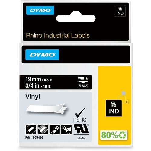 DYMO 1805436 Colored 3/4" Vinyl Label Tape