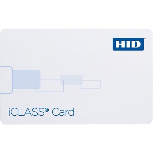 HID 2100PGGMH iCLASS 2K Card, Programmed with Standard iCLASS Access Control Application, Glossy Front and Back, Sequential Matching Encoded/Printed (Inkjetted), Horizontal Slot