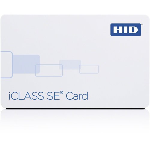 HID 3000PGGMB iCLASS 2k SE Card, SIO Programmed, Glossy Front & Back, Sequential Matching Encoded/Printed (Inkjetted), No Slot, Horizontal Slot Indicators
