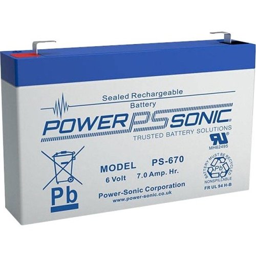 Power Sonic PS-670 6V, 7 Ah Rechargeable SLA Battery