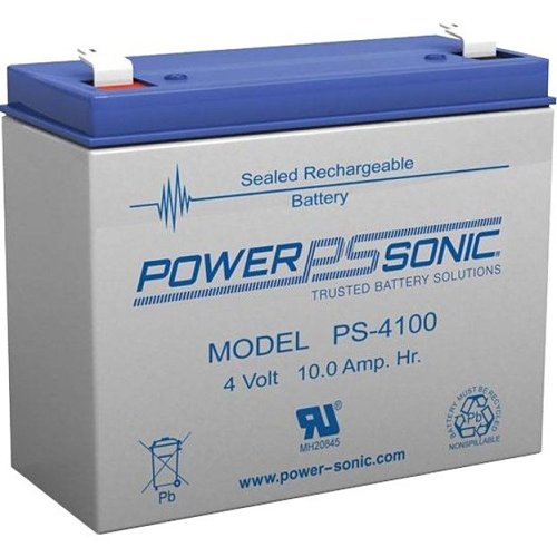 Power Sonic PS-4100 PS Series 4V, 10 Ah General Purpose SLA Battery