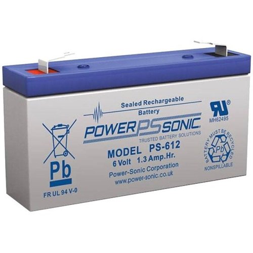 Power Sonic PS-612 6V 1.2 Ah Valve Regulated General Purpose Rechargeable SLA/VRLA Battery