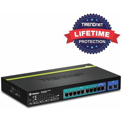 TRENDnet TPE-1020WS 10-Port Gigabit Web Smart PoE+ Switch, 20Gbps