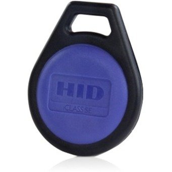 HID 3250PNNSN iCLASS 2k SE Smart Key, SIO Programmed, Sequential Encoded/Sequential Non-Matching Printed (Inkjetted), Black with Blue Insert and HID Standard Artwork