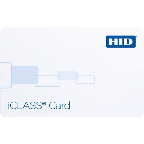 HID 2100PGGAV iCLASS 2K Card, Programmed with Standard iCLASS Access Control Application, Glossy Front and Back, Sequential Matching Encoded/Printed (Laser Engraved), Vertical Slot