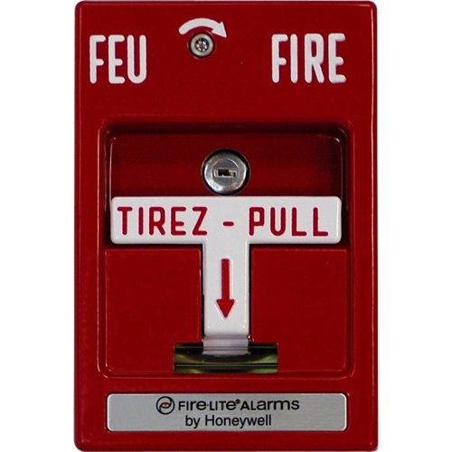 Fire-Lite FI-MPS-SC Conventional Single-Stage Manual Pull Station, English/French Lettering