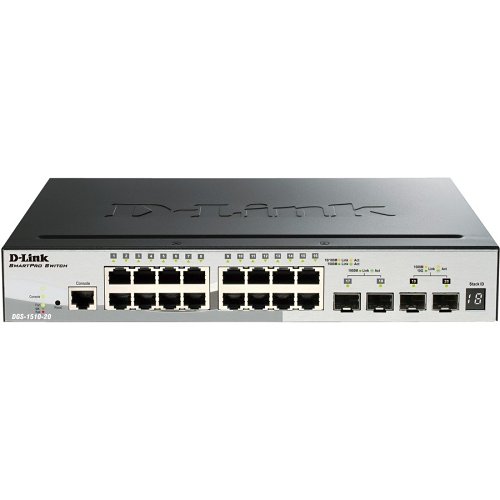 D-Link DGS-1510-20 Gigabit Stackable Smart Managed Switch with 10G Uplinks