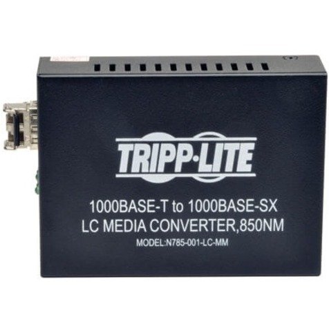 Tripp Lite N785-001-LC-MM 10/100/1000 LC Multimode Fiber to Ethernet Media Converter, 1804.46' (550 m), 850nm