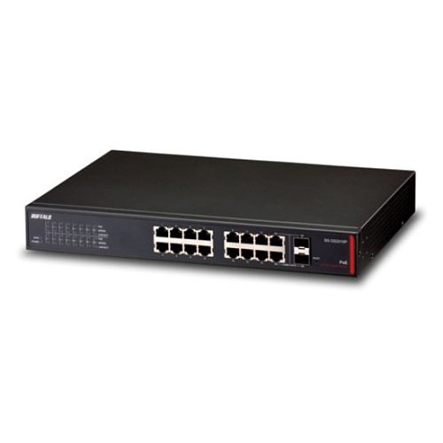 Buffalo BS-GS2016P 16-Port Desktop/Rackmount Gigabit Green Ethernet High Power PoE Smart Switch