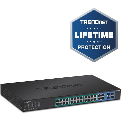 TRENDnet TPE-2840WS 28-Port Gigabit Web Smart PoE+ Switch, 56Gbps