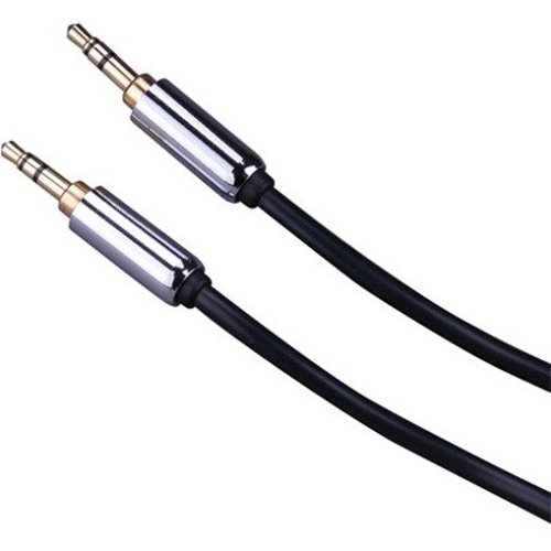 Vanco P35MM12 12' Premium 3.5mm Stereo Patch Cable, Black PVC Jacket