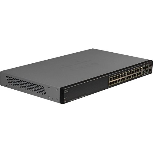 MuxLab 500996 Cisco SG300-28P 28-Port Gigabit PoE Managed Switch for Video over IP Solution