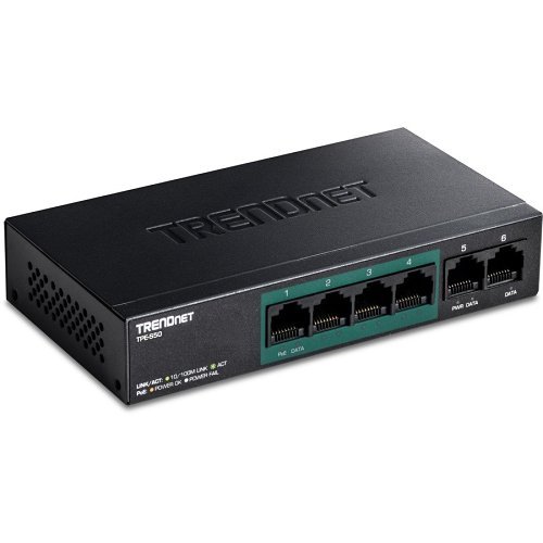 TRENDnet TPE-S50 6-Port Fast Ethernet PoE+ Switch, 1.2Gbps
