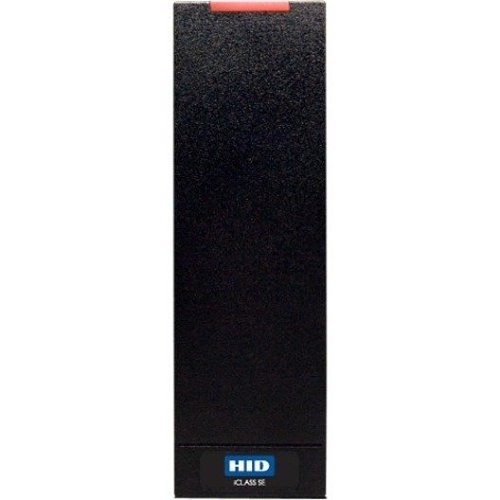 HID 910NTNTEK000EJ iCLASS SE R15 Reader, 13.56 MHz Maximum Compatibility, Wiegand, Terminal Strip, Standard v1, LED Red, Flash Green, CSN 32-BIT MSB, Black