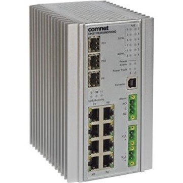 ComNet CNGE11FX3TX8MSPOE Environmentally Hardened Managed Ethernet Switch 3 SFP, 8-Port PoE