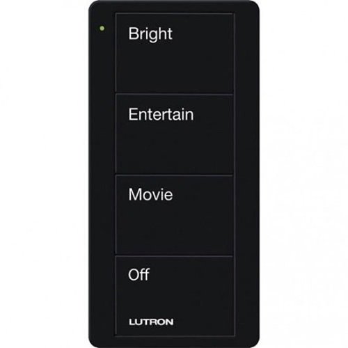 Lutron PJ2-4B-GBL-P01 Pico Wireless Control - 4-Button Living/Family Room Scene, Black
