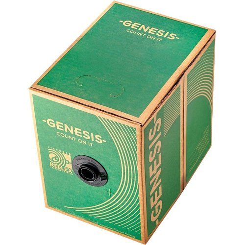 Genesis 54735508 16/2 Stranded Riser Audacious Sound Cable, U, CMR, FT4, Sunlight Resistant, CL2R, 500' (152.4m) Pull Box, Black