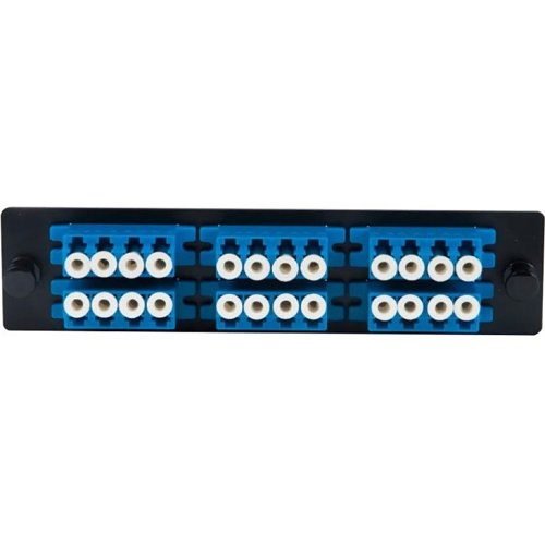 ICC ICFOPL1619 LC-LC Fiber Optic LGX Adapter Panel with Blue Single-mode Adapters for 24 Fibers