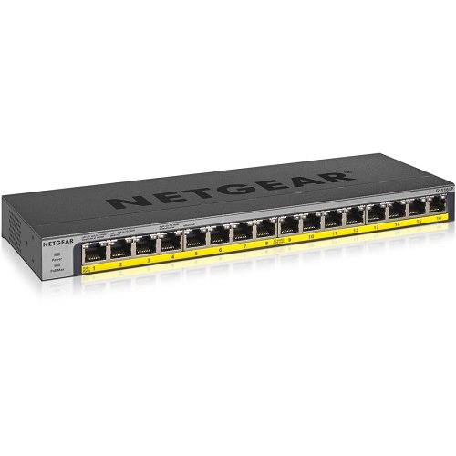 Netgear GS116LP 16-Port Gigabit Ethernet PoE+ Unmanaged Switch with FlexPoE (76W)