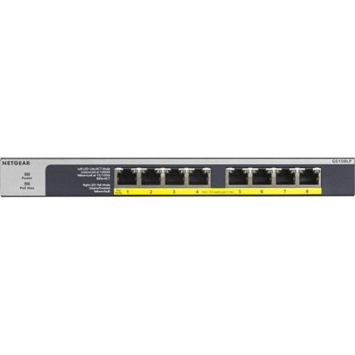 Netgear GS108LP 8-Port Gigabit Ethernet PoE+ Unmanaged Switch with FlexPoE (60W)