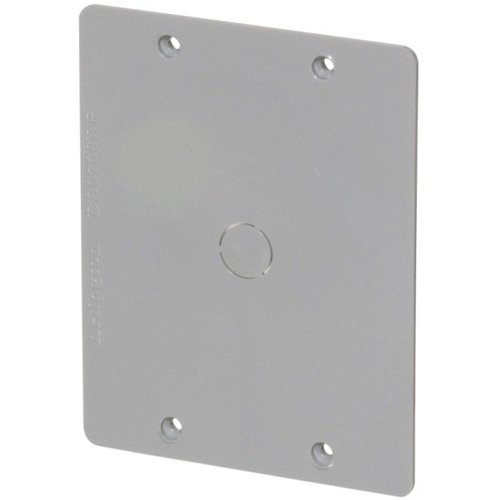 Arlington EB0708BP 7 x 8 x 3.5 in Heavy-Duty Non-Metallic Enclosure Box with Back Plate, NEMA3R, Gray